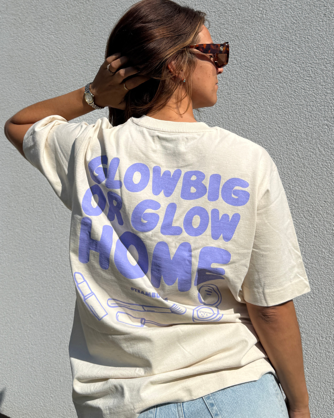 GLOW BIG beige T-shirt
