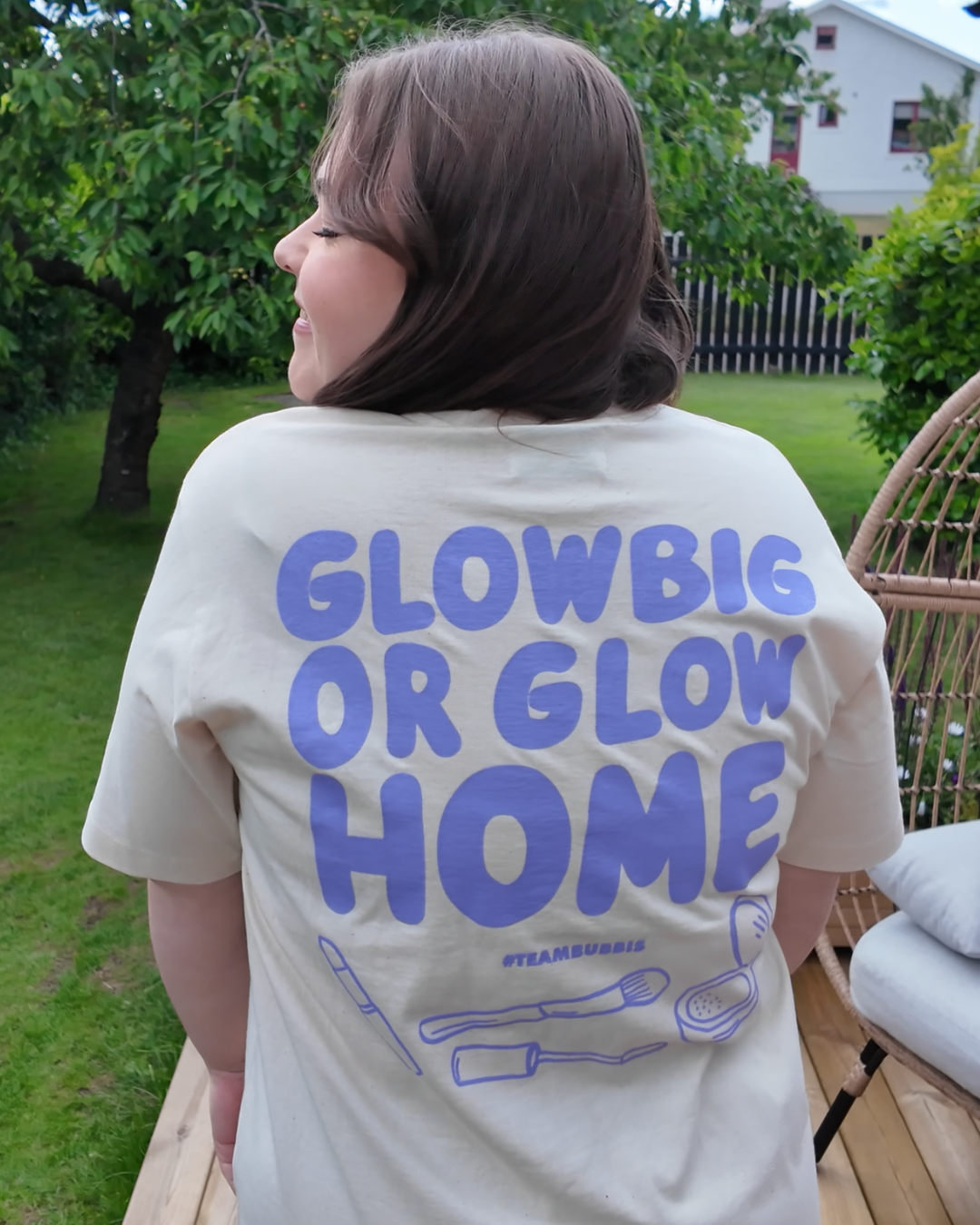 GLOW BIG beige T-shirt