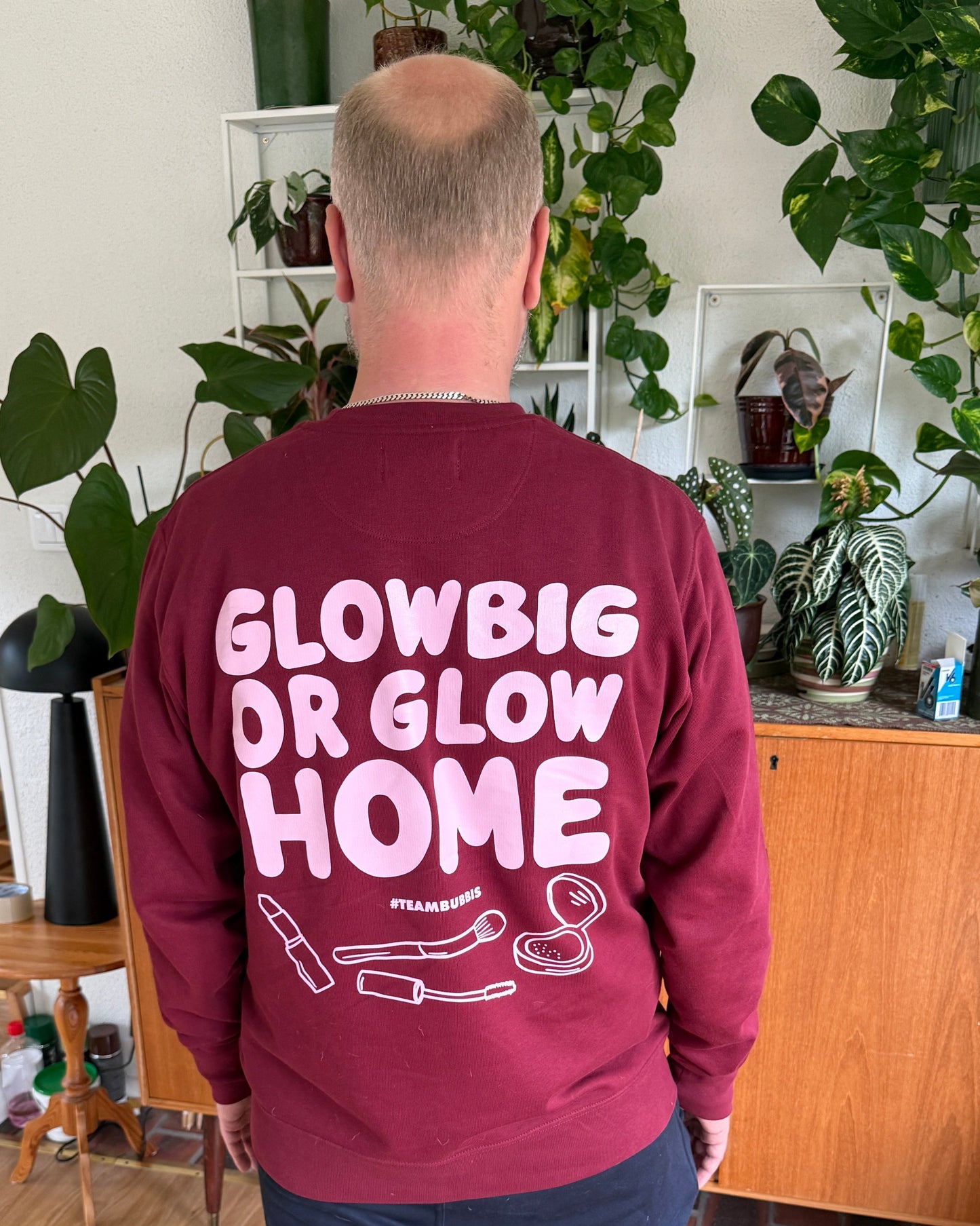 GLOW BIG Burgundy Collegetröja