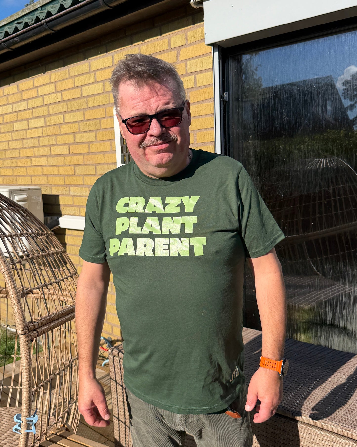 CRAZY PLANT PARENT grön T-shirt