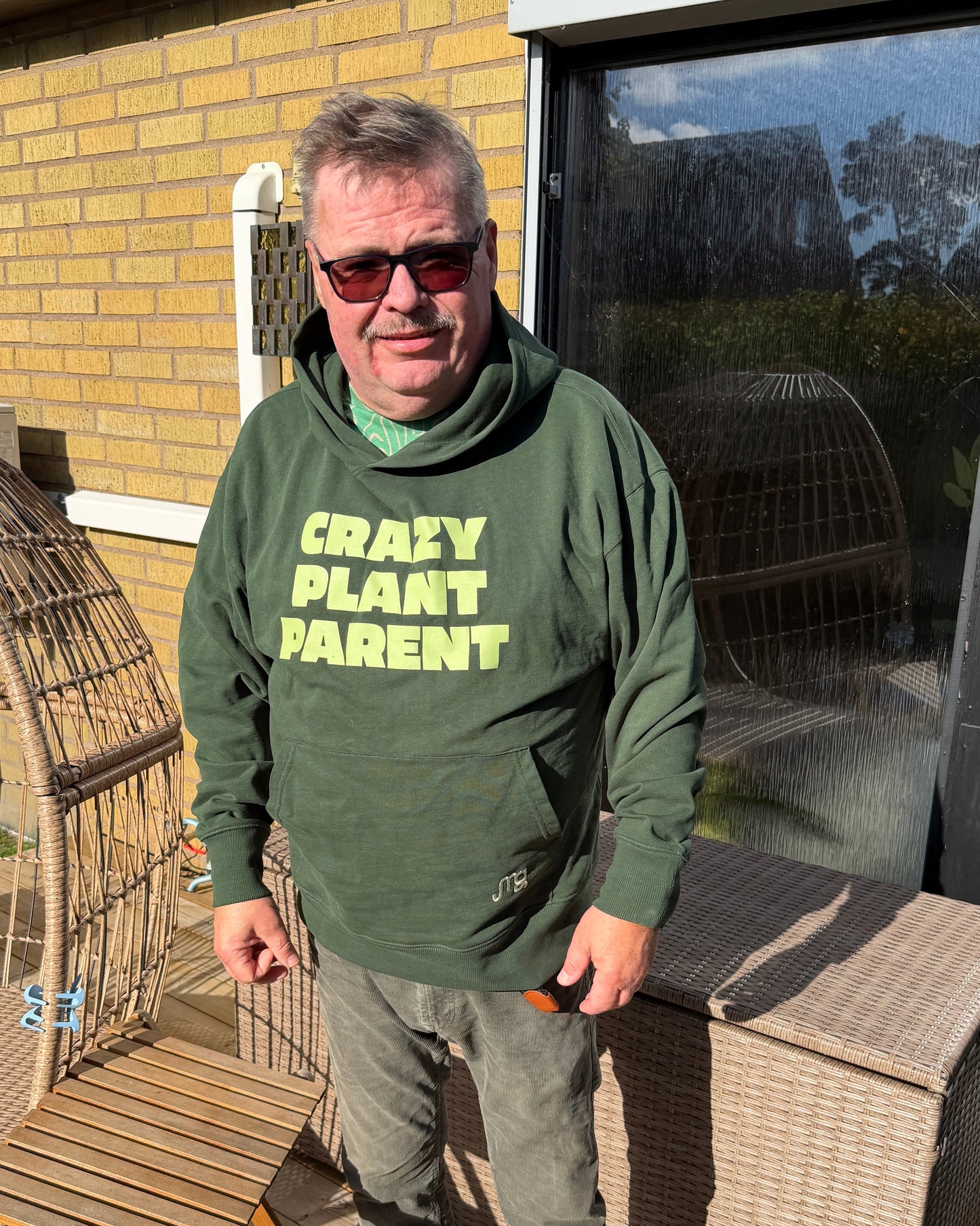CRAZY PLANT PARENT Grön hoodie
