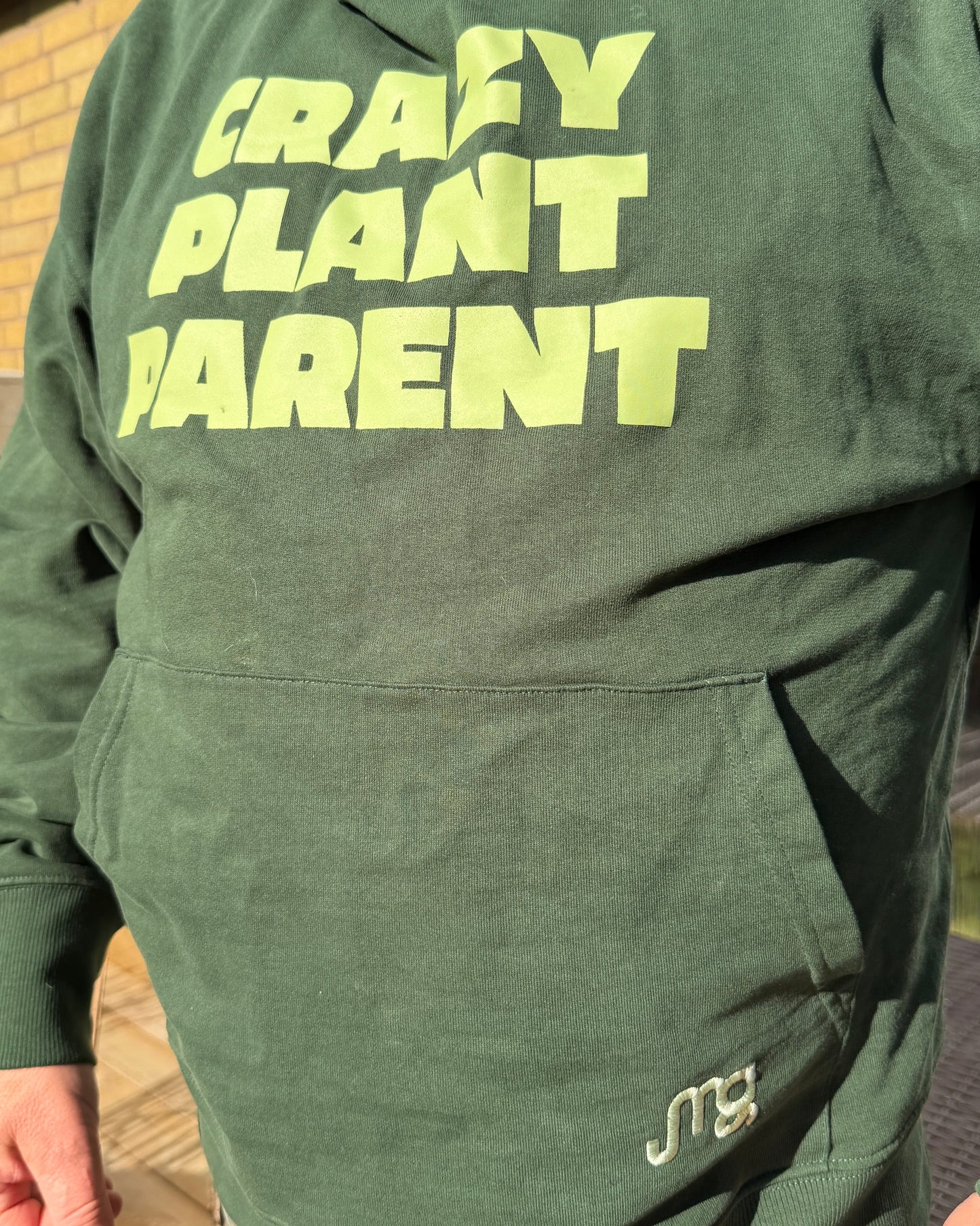 CRAZY PLANT PARENT Grön hoodie