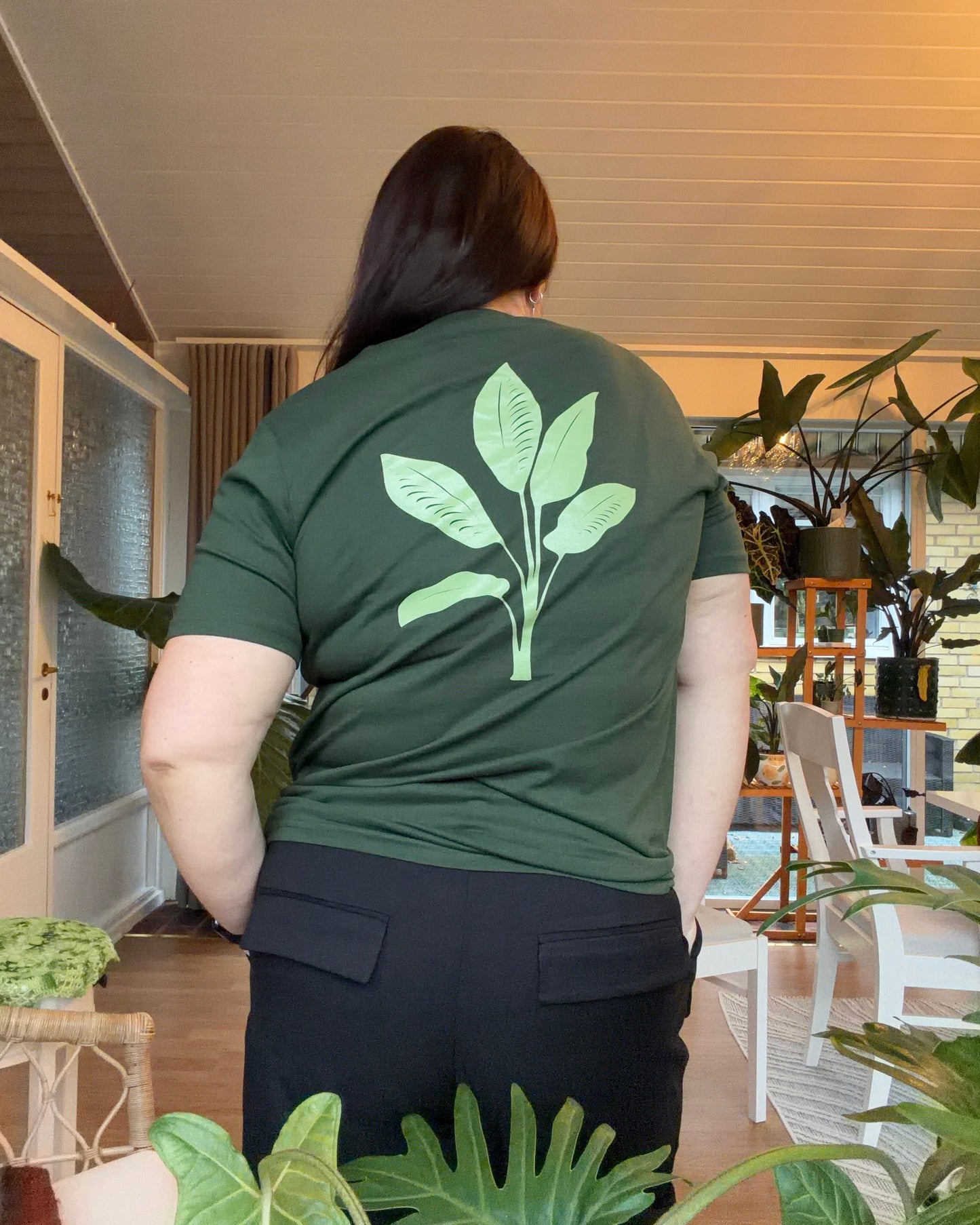 CRAZY PLANT PARENT grön T-shirt
