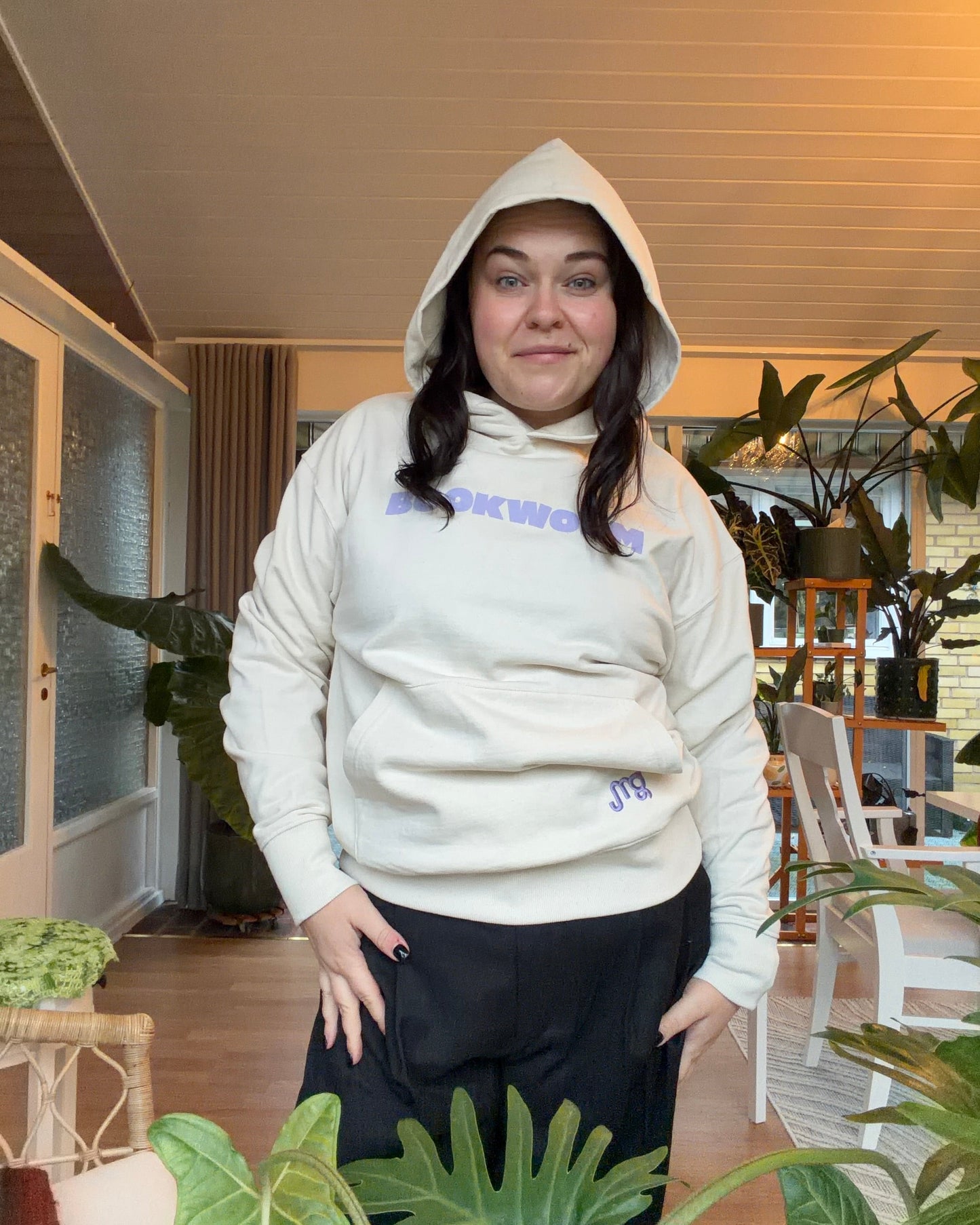 BOOKWORM Beige hoodie