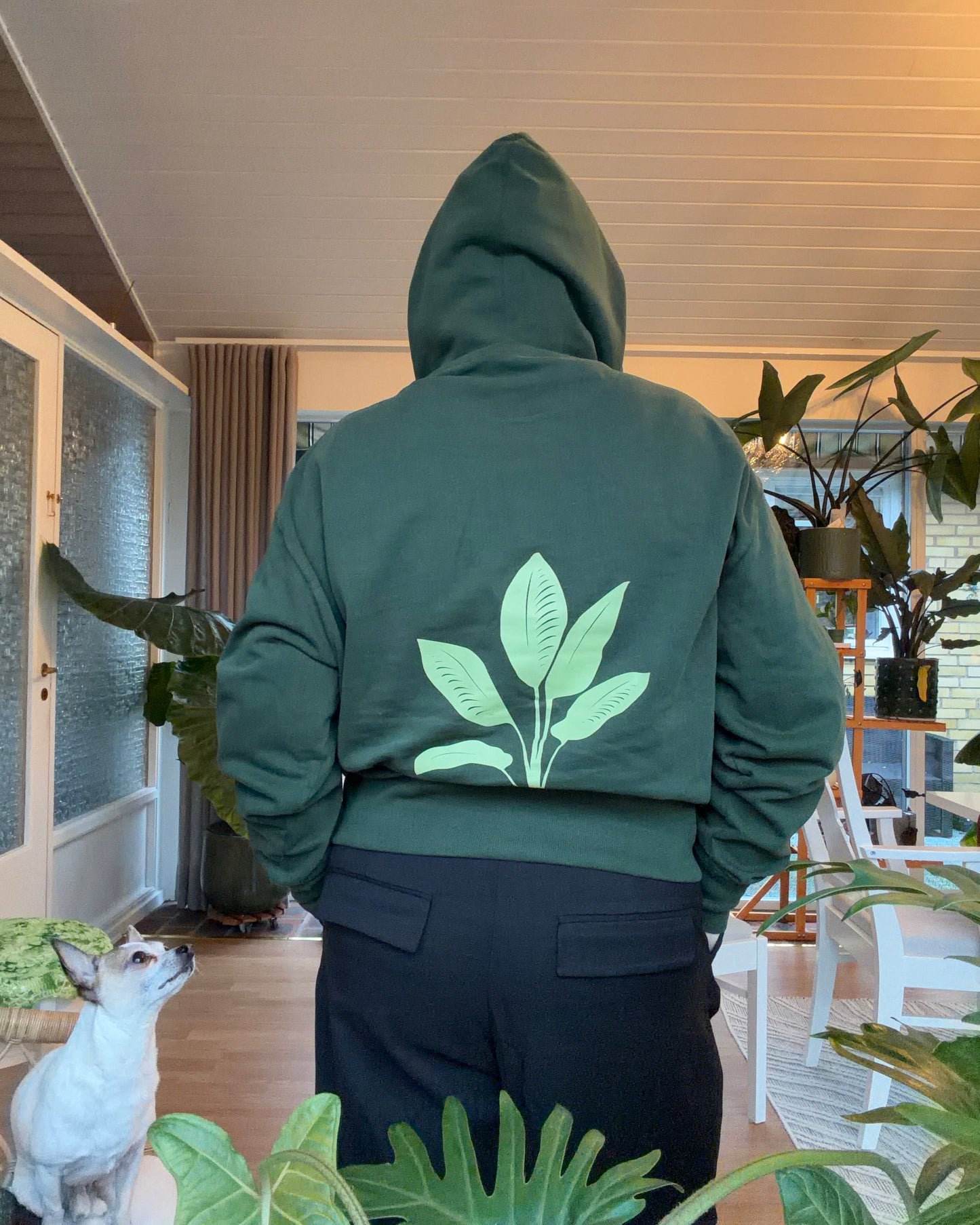 CRAZY PLANT PARENT Grön hoodie