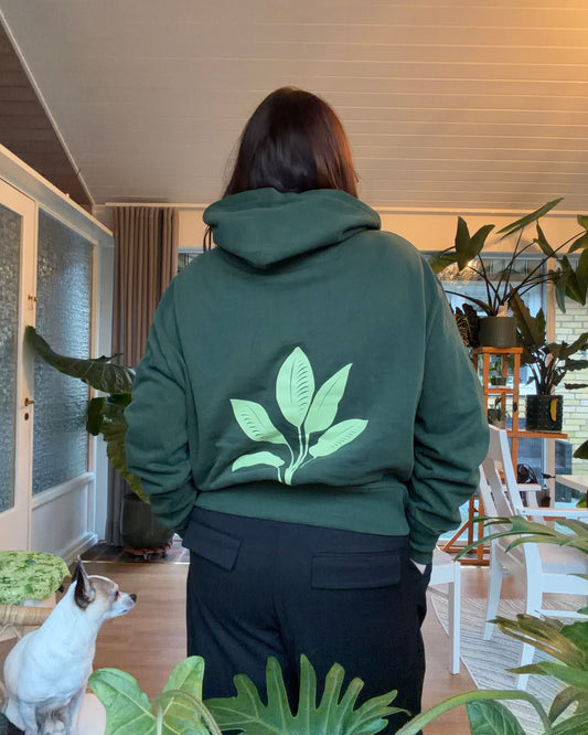 CRAZY PLANT PARENT Grön hoodie