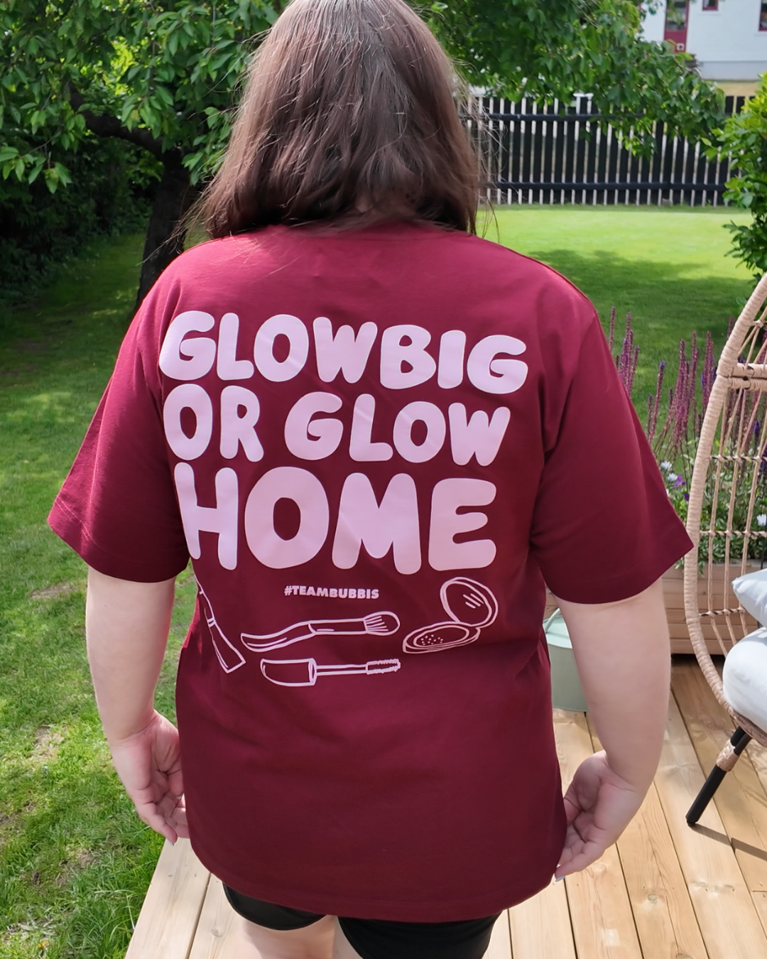 GLOW BIG burgundy T-shirt