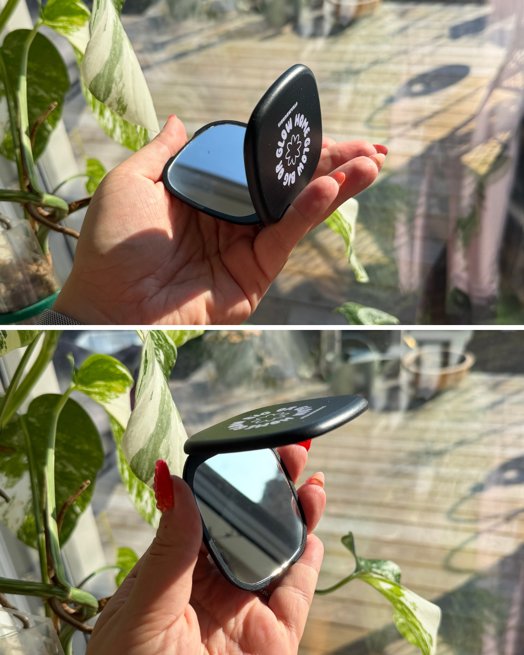 Kompakt spegel för handväskan