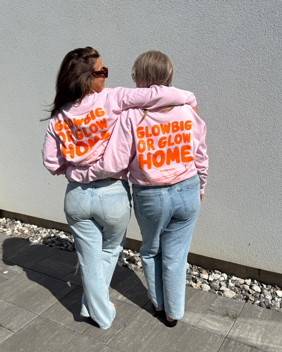 GLOW BIG rosa Collegetröja