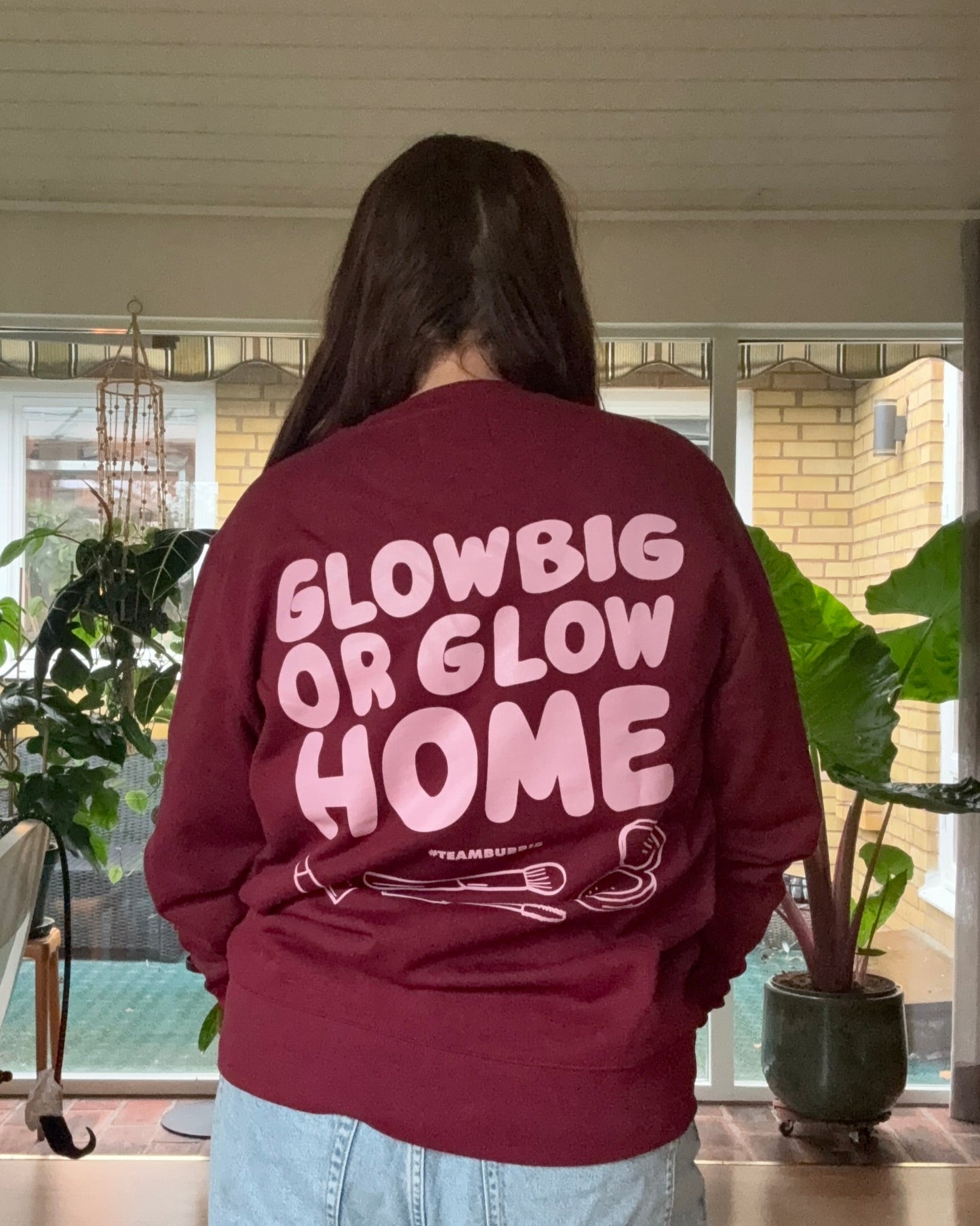GLOW BIG Burgundy Collegetröja