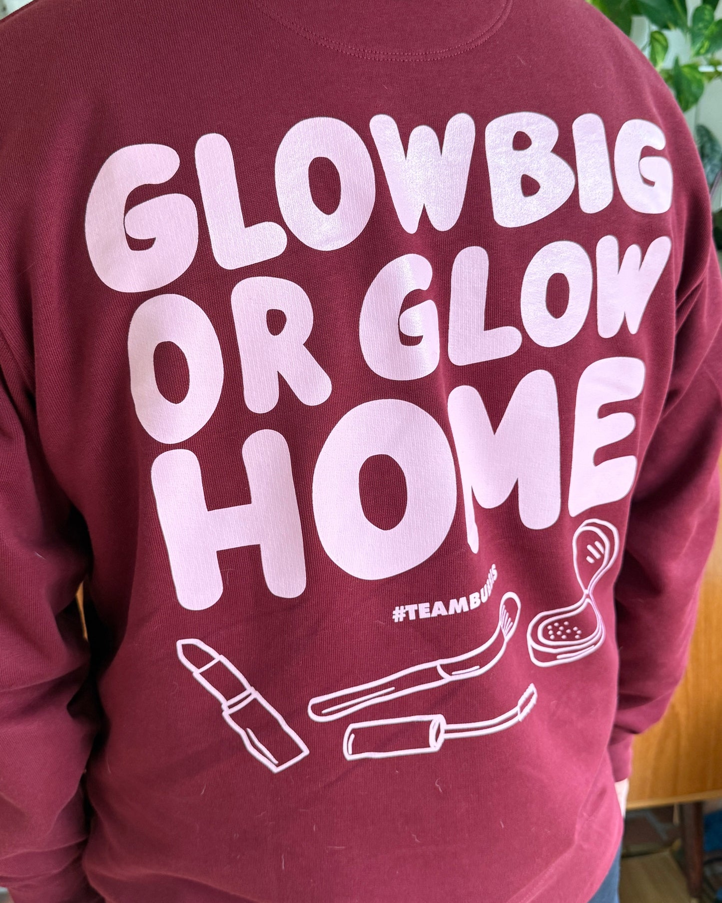 GLOW BIG Burgundy Collegetröja