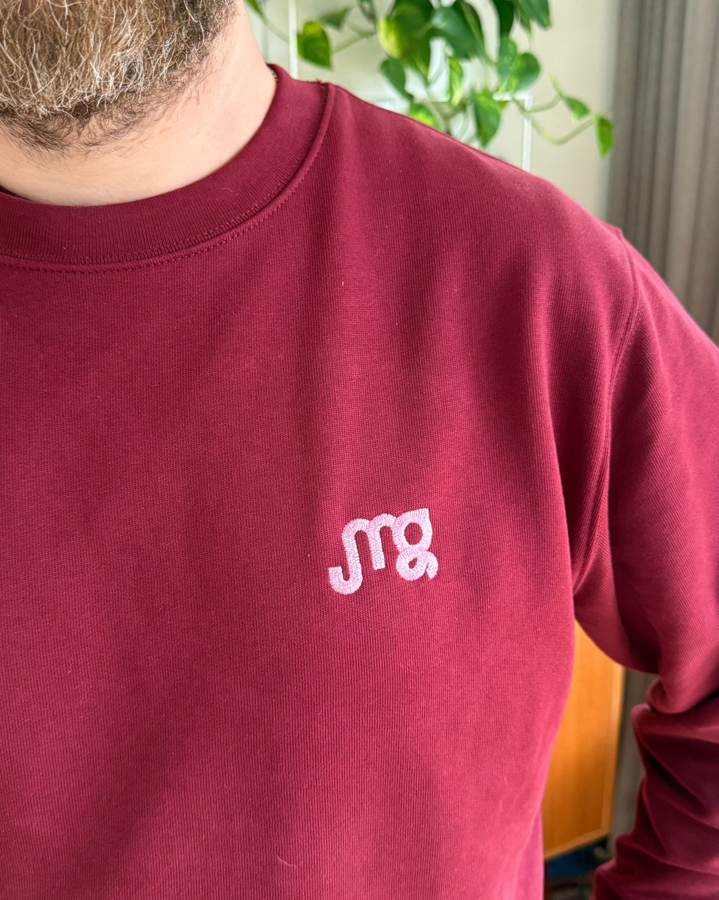 GLOW BIG Burgundy Collegetröja