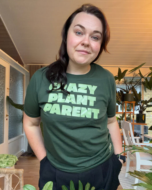 CRAZY PLANT PARENT grön T-shirt
